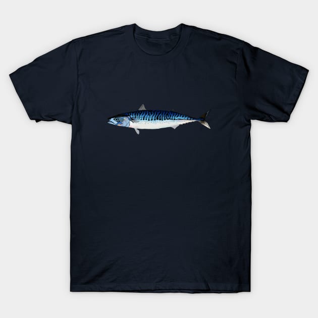 Royal Blue Mackerel T-Shirt by betsyschrock